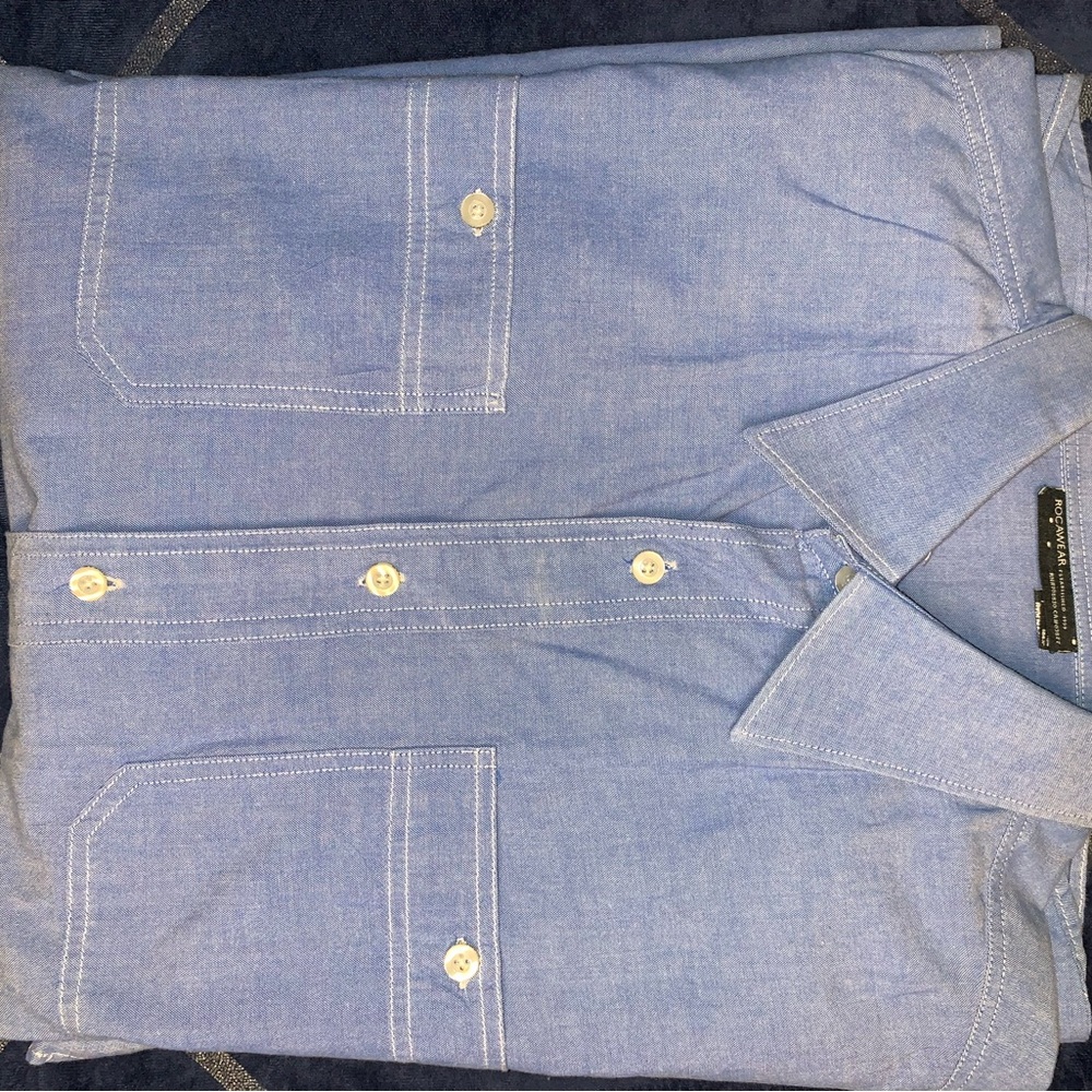 Blue Button-Up Shirt